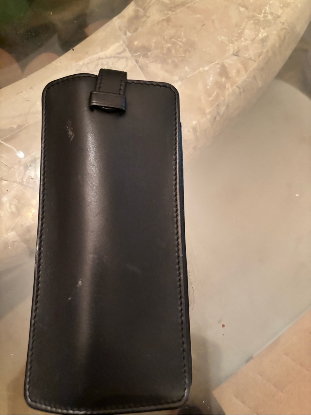 Coach BrownLeather Eyeglasses Sleeve with Embossed Coach Logo Unisex